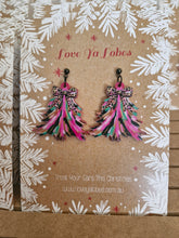 Load image into Gallery viewer, Statement Christmas Patterned Tree Dangles