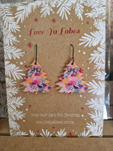 Load image into Gallery viewer, Statement Christmas Patterned Tree Dangles