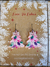 Load image into Gallery viewer, Statement Christmas Patterned Tree Dangles