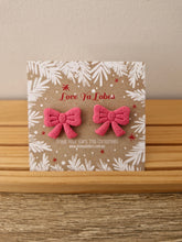 Load image into Gallery viewer, Patterned Bow Studs
