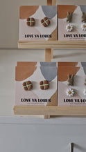 Load and play video in Gallery viewer, Hot Cross Bun Studs
