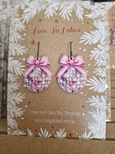 Load image into Gallery viewer, Statement Christmas Patterned Tree Dangles
