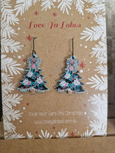 Load image into Gallery viewer, Statement Christmas Patterned Tree Dangles
